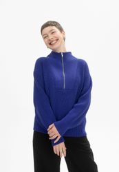 MELA Strickpullover Damen Rippstrick Troyer KIMAYA günstig online kaufen