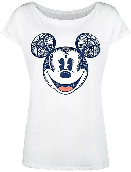 Mickey & Minnie Mouse Tribal Damen Loose-Shirt weiss günstig online kaufen