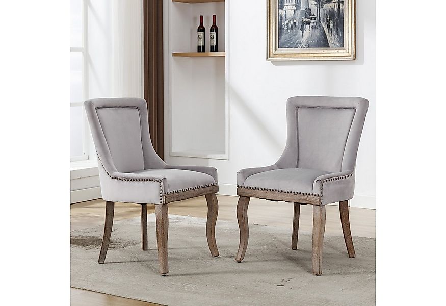 Flieks Esszimmerstuhl (Set, 2 St), 2er Set Polsterstühle Küchenstühle Samt günstig online kaufen