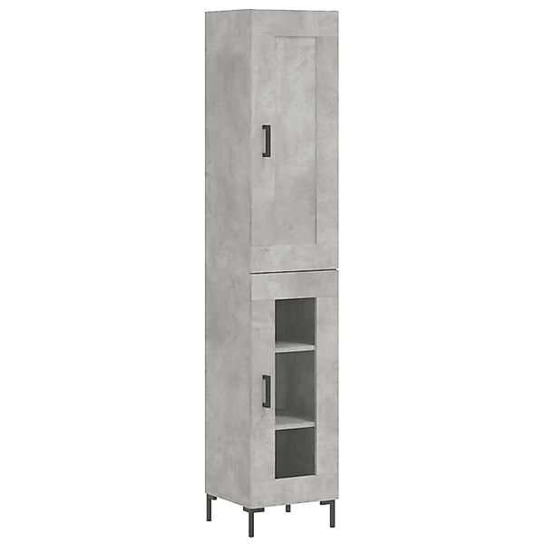 vidaXL Highboard Betongrau 34,5x34x180 cm Holzwerkstoff 3200389 günstig online kaufen