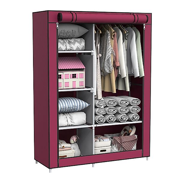 loefme Stoffschrank Kleiderschrank, mit Kleiderstange 105 günstig online kaufen