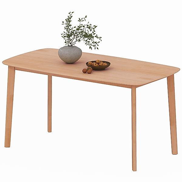 HOMCOM Rechteckiger Esstisch für 6 Personen in naturholzoptik 150 cm mit ma günstig online kaufen