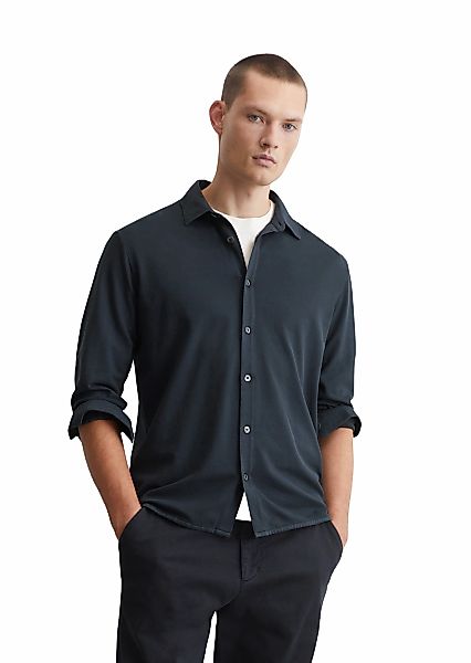 Marc OPolo Langarm-Poloshirt "aus Bio-Baumwolle mit Elasthan" günstig online kaufen