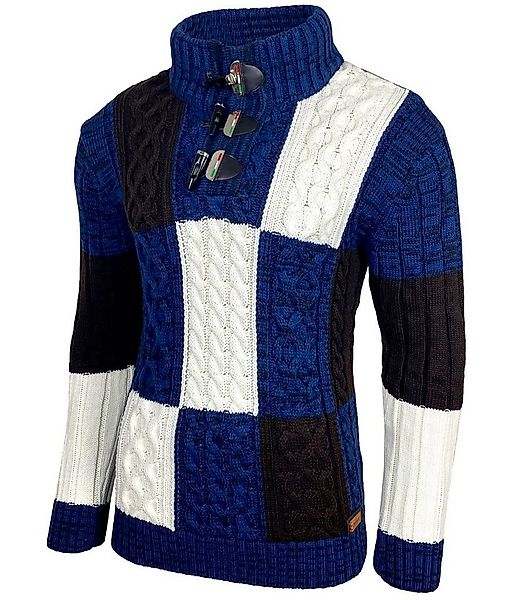Baxboy Strickpullover Baxboy Herren Grobstrick Pullover Stehkragen Pulli B- günstig online kaufen