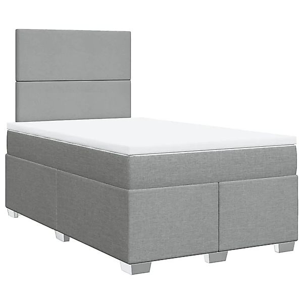 vidaXL Boxspringbett mit Matratze Hellgrau 120x190 cm Stoff 3292720 günstig online kaufen
