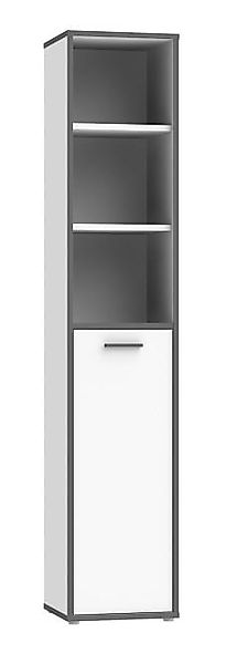 Regal 1-trg 45x226 KEFLAVIK von Forte Weiß / Wolfram Grau günstig online kaufen