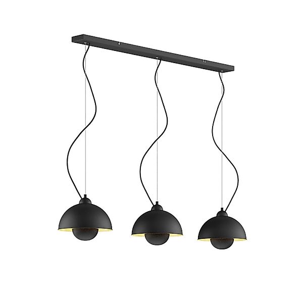 Lindby Pendelleuchte Gretja 9624569 Modern in Schwarz aus Metall 3-flammig günstig online kaufen