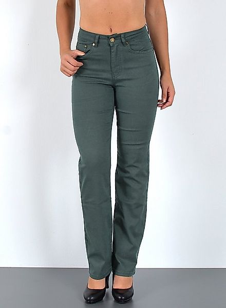 ESRA Stoffhose Damen Straight Fit Hose High Waist Business-Hose bis Große G günstig online kaufen