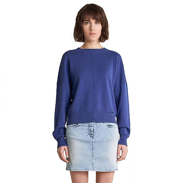 Salsa Jeans Mesh Knit Pullover S Blue günstig online kaufen