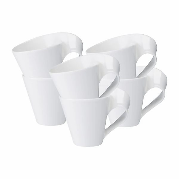 Villeroy & Boch Becher "Caffè Becher mit Henkel NewWave 250 ml 6er Set weiß günstig online kaufen