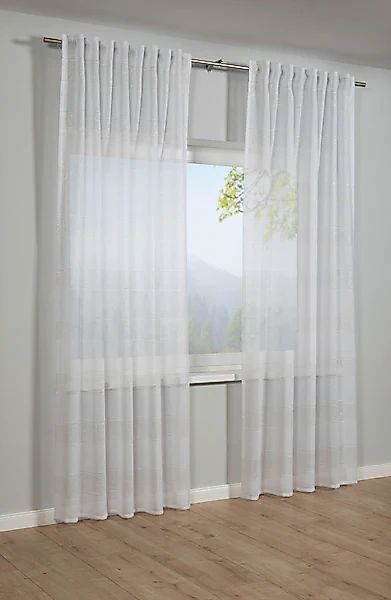 Sehlbach Gardine "Schal Effektgarn" Schlaufen 1 Stk. tlg. mit Gardinenband günstig online kaufen