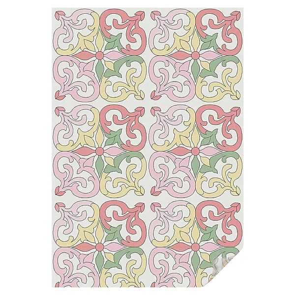 Tulup Fensterfolie Blumenschmuck Milchglasfolie 100x146 cm Rot Milchglasfol günstig online kaufen