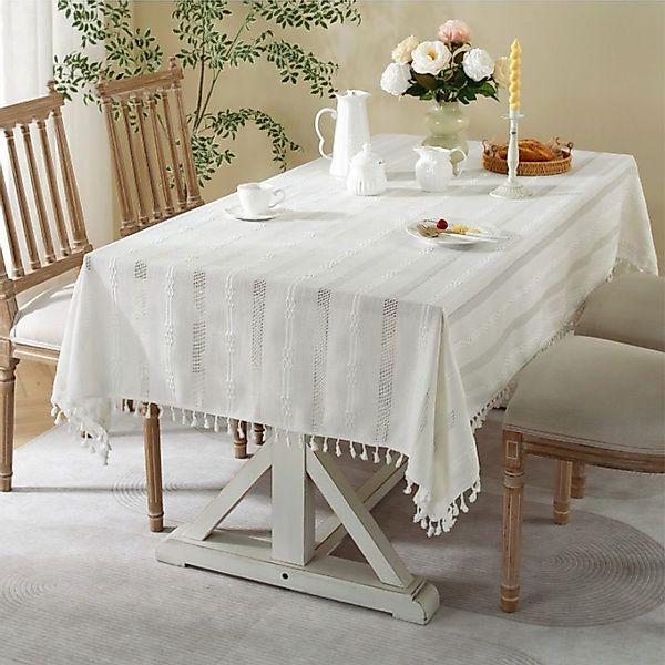 NUODWELL Tischdecke Patchwork-Tischdecke aus Baumwolle mit günstig online kaufen