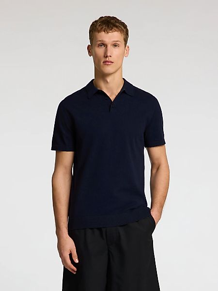 SELECTED HOMME Poloshirt "SLHBERG SS KNIT POLO NOOS", aus Feinstrick günstig online kaufen
