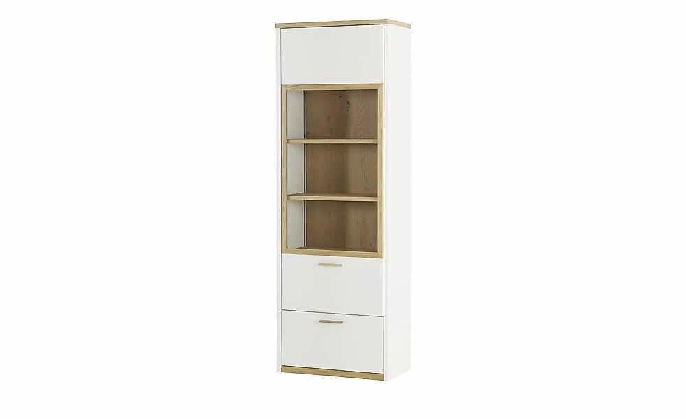 Wohnwert Vitrine  Libro Plus ¦ weiß ¦ Maße (cm): B: 76 H: 219 T: 41.0 Schrä günstig online kaufen