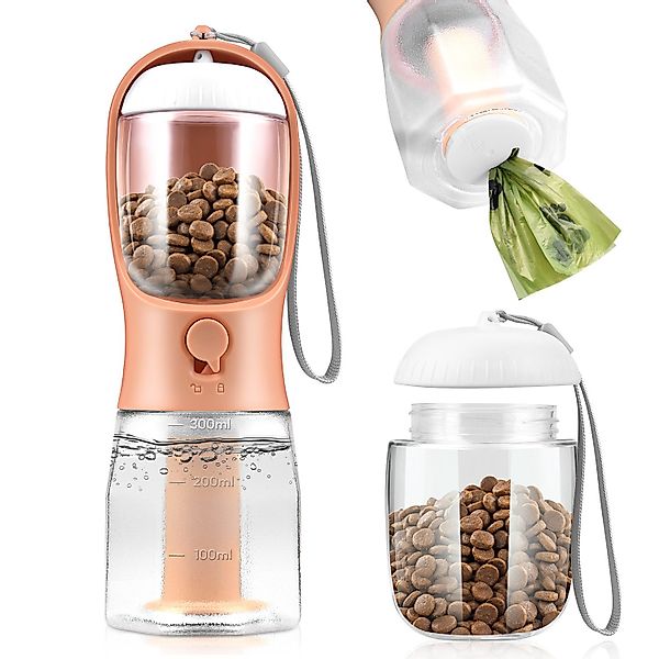 CkeyiN Hunde-Futterautomat 300ml Hunde Trinkflasche 100g günstig online kaufen