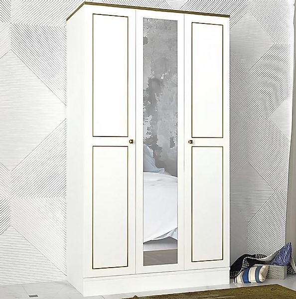 JVmoebel Kleiderschrank Schlafzimmer Kleiderschrank Holz Luxus Design Weiß günstig online kaufen
