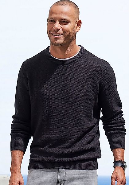 John Devin Strickpullover Pullover in modischer Strickstruktur günstig online kaufen