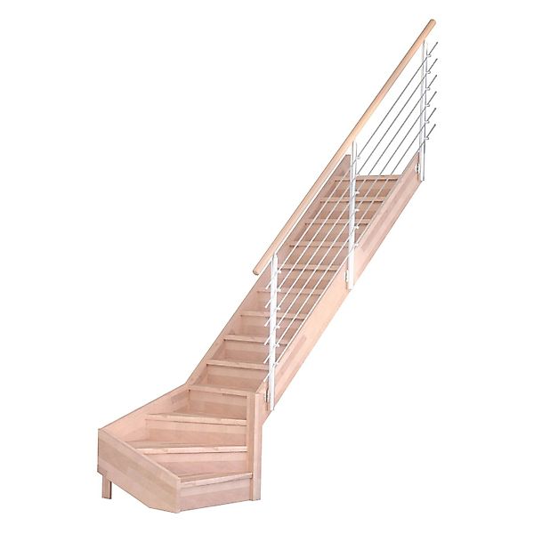 Treppe Mykonos Pro Buche Gew. R 90 cm Setzstufen Design-Geländer-Edelstahl günstig online kaufen