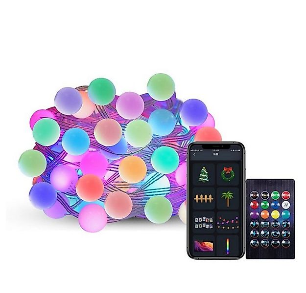 VIVIHEYDAY LED-Lichterkette Bunt, 33/66/132 LED Kugel Lichterkette mit Fern günstig online kaufen