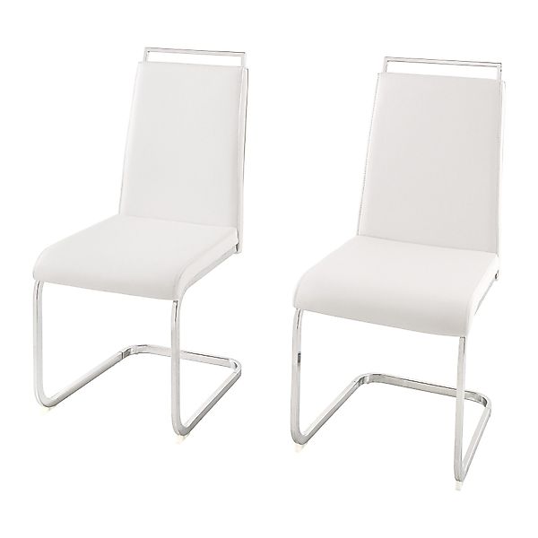 riess-ambiente Freischwinger ORLANDO weiß/silber · Esszimmerstühle günstig online kaufen