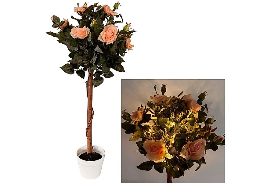 Kunstpflanze Rosenbaum mit LED-Beleuchtung - Künstliche Blumen, Pflanzen im günstig online kaufen