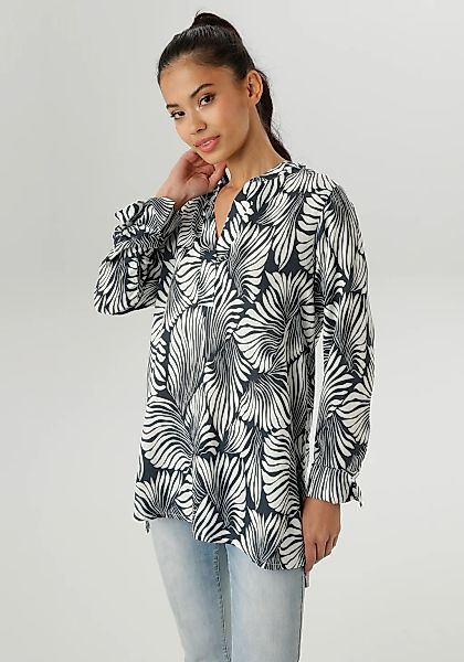 Aniston SELECTED Schlupfbluse mit plakativen Blätterdruck allover günstig online kaufen
