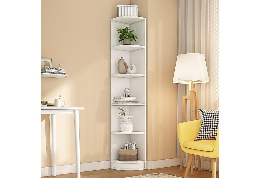 Flieks Bücherregal Hochschrank Holzschrank Lagerregal, B42/T30/H180 cm 1-tl günstig online kaufen