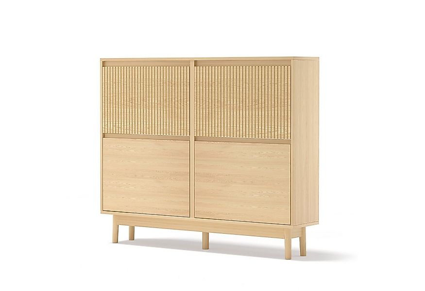 VOWNER Schuhschrank mit 4 Klappen – Versteckter schmaler Schuhregal mit Fli günstig online kaufen