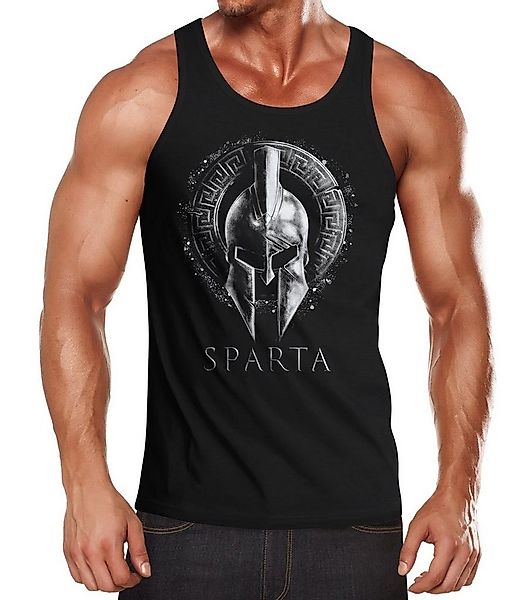 Neverless Tanktop Herren Tank-Top Aufdruck Sparta Helmet Krieger Warrior Sp günstig online kaufen