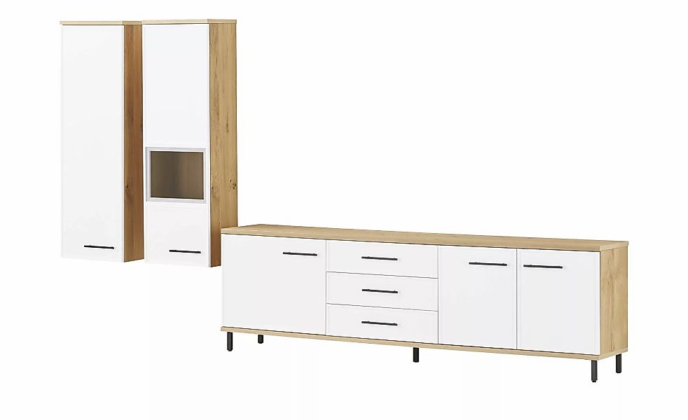 Wohnwert Wohnkombination  Carré ¦ weiß ¦ Maße (cm): B: 362 H: 221 T: 42.0 K günstig online kaufen