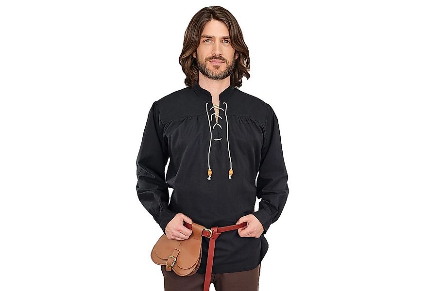 Vehi Mercatus Wikinger-Kostüm Klassisches Mittelalter Hemd oder Schnürhemd günstig online kaufen