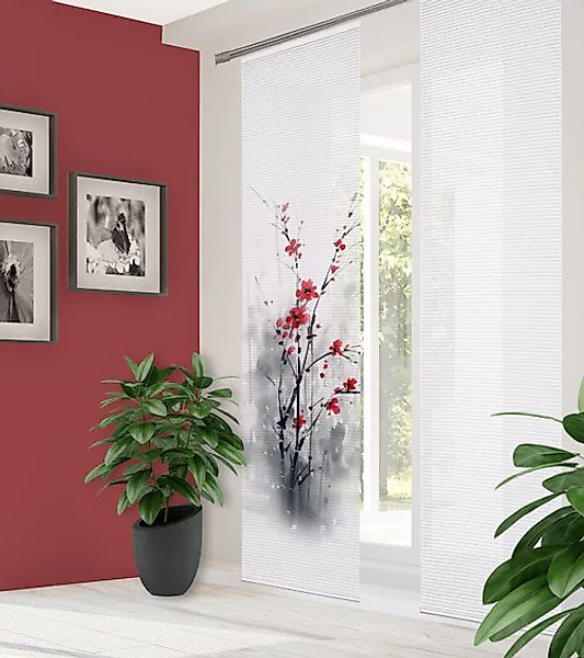 HOME in green Schiebegardine »BELMIRA« Paneelwagen 1 Stk. tlg. DIGITALBEDRU günstig online kaufen