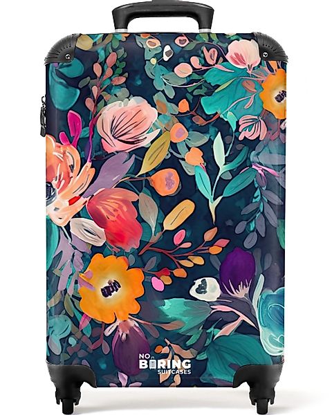 NoBoringSuitcases.com© Hartschalen-Trolley Bunt - Blumen - günstig online kaufen