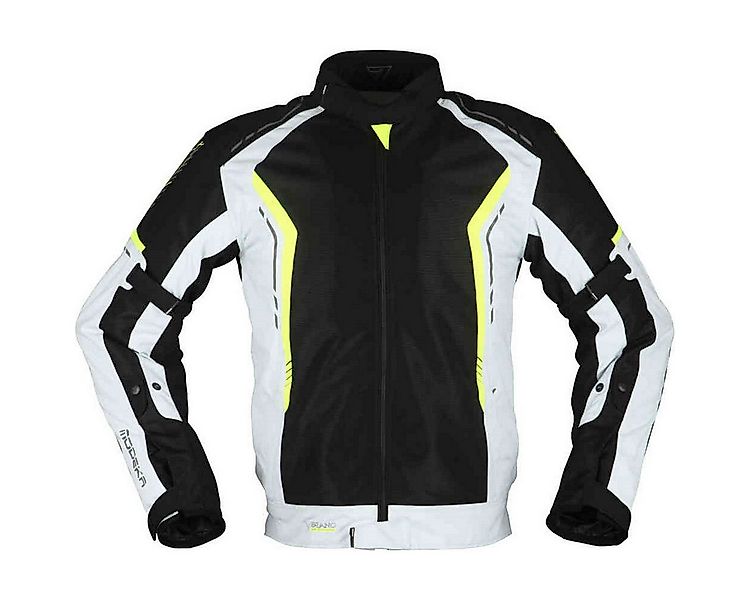 Modeka Motorradjacke Modeka Khao Air Textiljacke schwarz/hellgrau/gelb S at günstig online kaufen