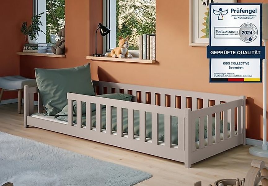 Kids Collective Kinderbett Bodenbett Bett mit Rausfallschutz & Lattenrost M günstig online kaufen