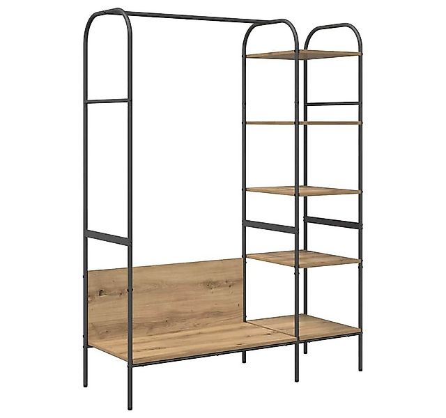 vidaXL Kleiderständer Kleiderständer mit Regal Beige 120 x 44 x 160 cm Holz günstig online kaufen