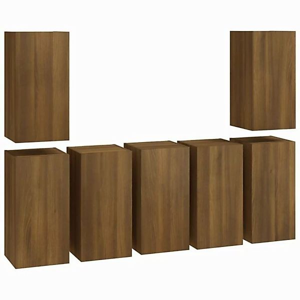 furnicato TV-Schrank TV-Schränke 7 Stk. Braun Eichen-Optik 30,5x30x60 Holzw günstig online kaufen