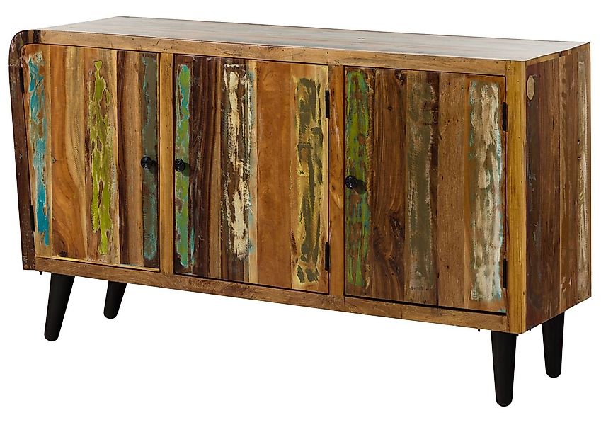Massivmoebel24 Sideboard (Sideboard Altholz 150x45x86 mehrfarbig günstig online kaufen
