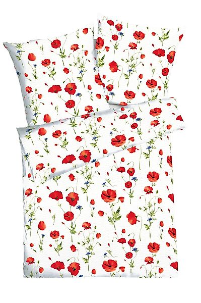 Kaeppel Bettwäsche Sommermohn, Seersucker, 2 teilig, günstig online kaufen
