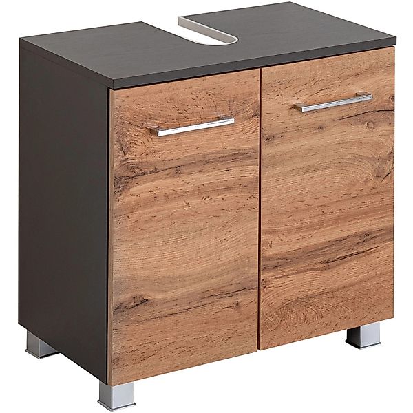 Held Möbel Waschbeckenunterschrank Molina 60 cm Wotaneiche-Graphitgrau günstig online kaufen
