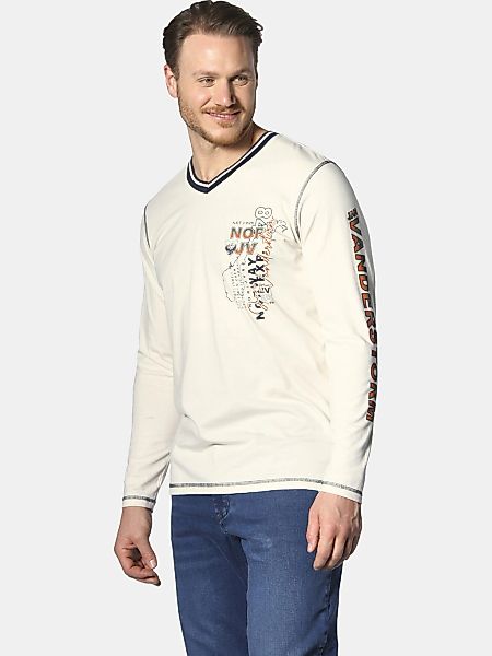 Jan Vanderstorm Langarm-Poloshirt "Langarmshirt RAGNHILD" günstig online kaufen