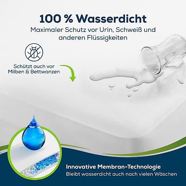 Sensalou Spannbettlaken Inkontinenz Spannbetttuch Matratzenschutzbezug, (2 günstig online kaufen