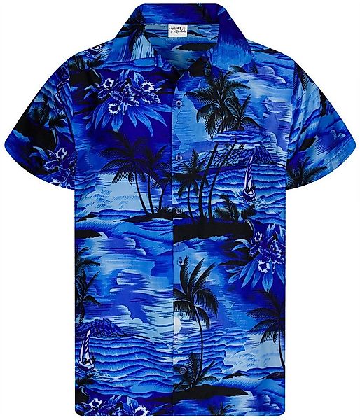 King Kameha Hawaiihemd Surf Funky Hawaii-Hemd Herren Kurzarm Front-Tasche S günstig online kaufen