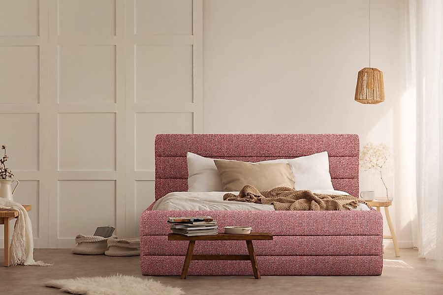 Home affaire Polsterbett "Merrit" Quernaht im Kopf- und Fußteil, in 5 Breit günstig online kaufen