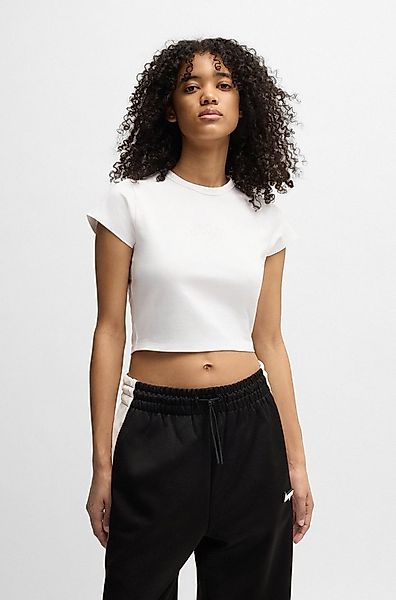 HUGO Blue T-Shirt Dome mit Logo Straß Glitzer Design günstig online kaufen