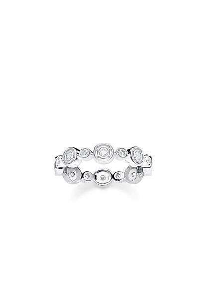 THOMAS SABO Fingerring Ring Kreise Weiß Steine Silber (Set) günstig online kaufen