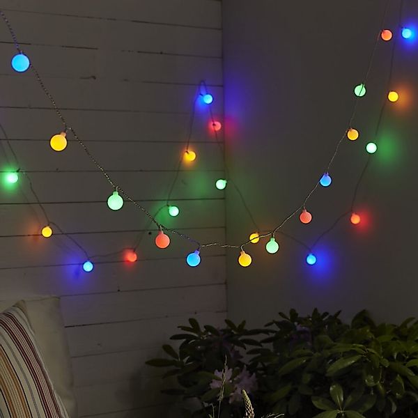 STAR TRADING LED-Lichterkette BERRY 50 bunte, opale LED Kugeln 7,35m Deko L günstig online kaufen