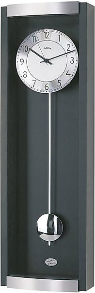 AMS Funk-Pendelwanduhr F5285/11 (Quarzuhr, Holz-/Aluminium-/Glasgehäuse,Mad günstig online kaufen
