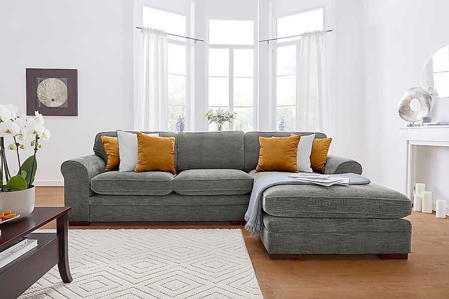 Home affaire "Broughton L-Form" weicher Sitzkomfort, incl. 4 Zierkissen, Ke günstig online kaufen